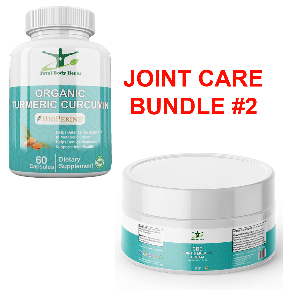 Organic Turmeric Curcumin + CBD Cream BUNDLE